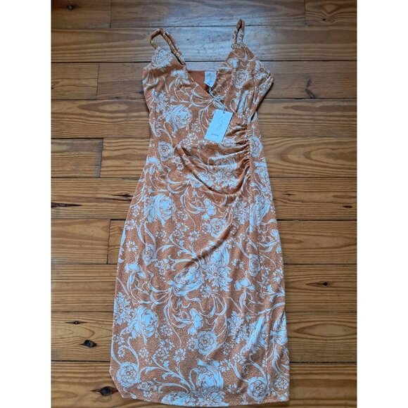 Joie Dress Size M Floral Midi Beach Tropical Vacation Resortwear Cruise Boho - Picture 2 of 3